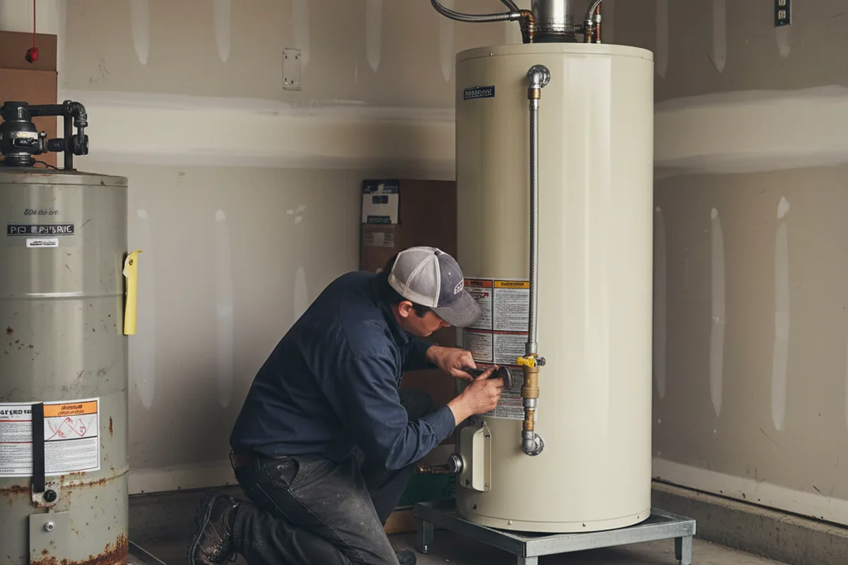 Water heater and shutoff valve replacement in Cerulean