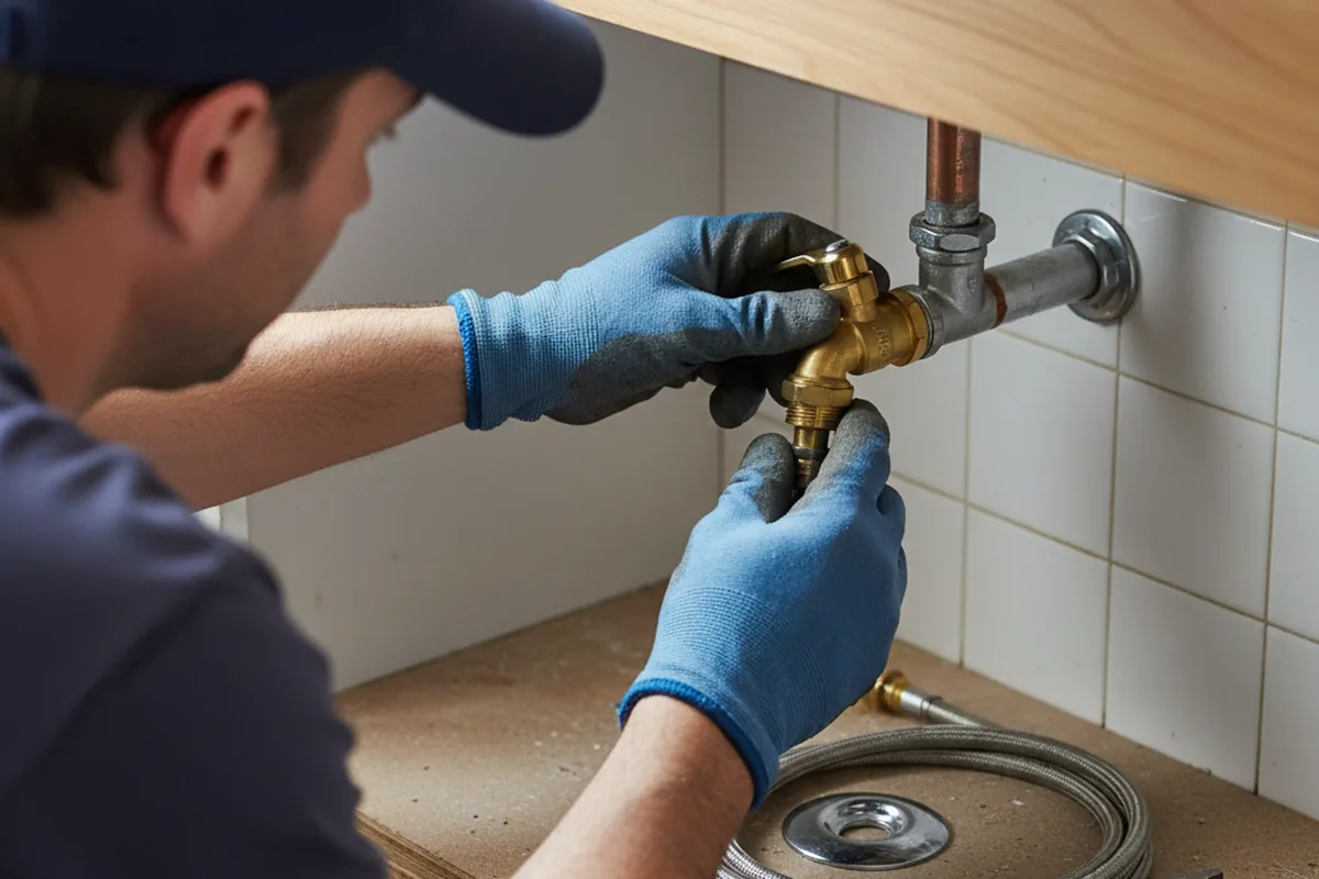 Shutoff valve and fitting work during Faucet and Fixture Repair in Cerulean